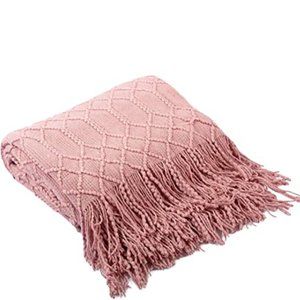 Acrylic Diamond Pattern Knitted Throw 50"x 60"